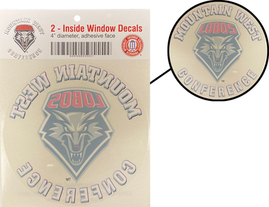 Lobos Mountain West Conference Inside Window Decal - 2 Pack