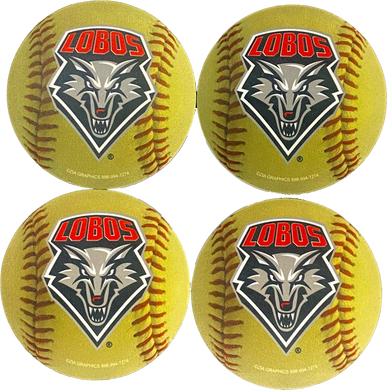 Lobo Sports Sublimated Coasters (4pk): Softball