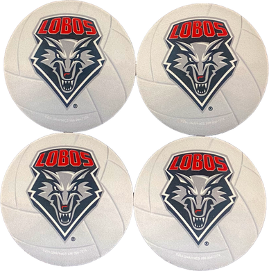 Lobo Sports Sublimated Coasters (4pk): Volleyball