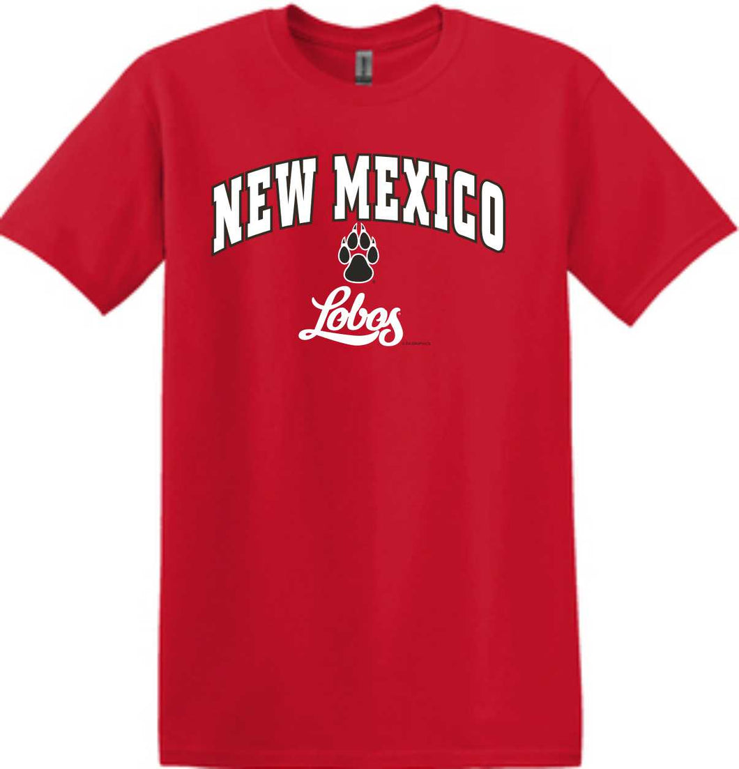 Youth Red Lobos Paw T-Shirt