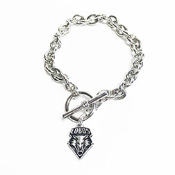 Lobo Shield Silver Toggle Bracelet