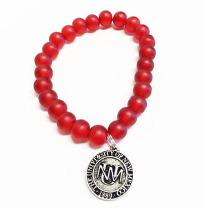 UNM Est. 1889 Monogram Charm Stretch Bracelet