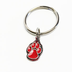 Red Lobo Paw Keychain