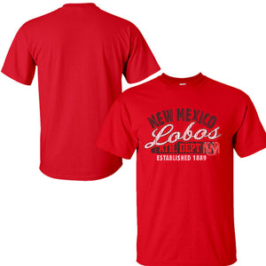 UNM Est Script Red Tee