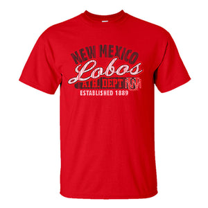UNM Est Script Red Tee