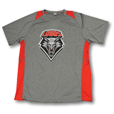 UNM Grey/Red Performance Tee