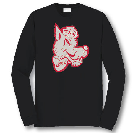 Black Long Sleeve Retro Lobo T-Shirt
