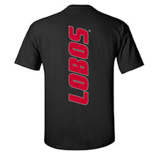Load image into Gallery viewer, UNM Paw with  Lobo Back Black Tee