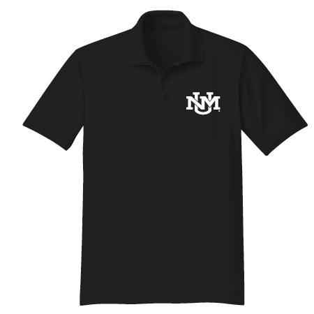 UNM Monogram Black Polo
