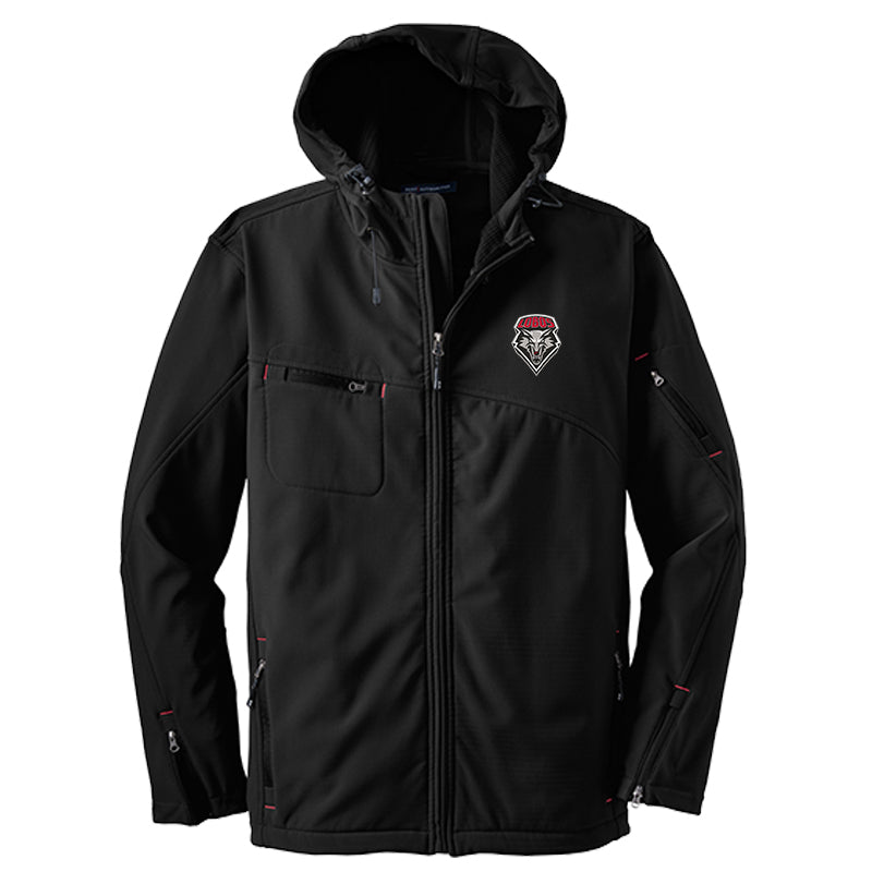 UNM Men's Soft Shell Hooded Jacket