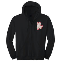 Load image into Gallery viewer, Retro Hoodie Full Zip Black Hoodie