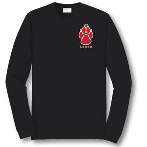 Black Long Sleeve Lobos Paw Shirt