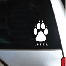 Load image into Gallery viewer, Lobos Paw Window Decal - White