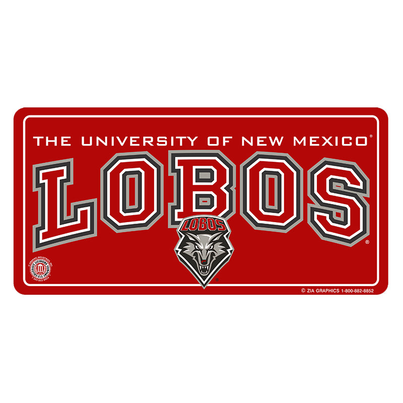 UNM Red License Plate