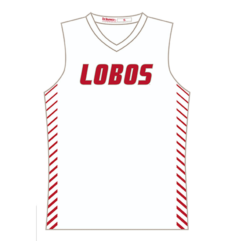 UNM Men's Basketball Jersey White – UNMLobos