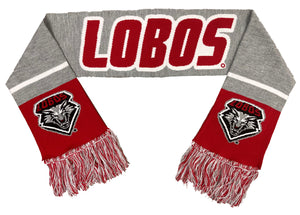 Lobos Grey / Red Shield Scarf