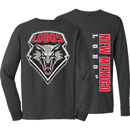 New Mexico Lobos Distressed Long Sleeve Tee