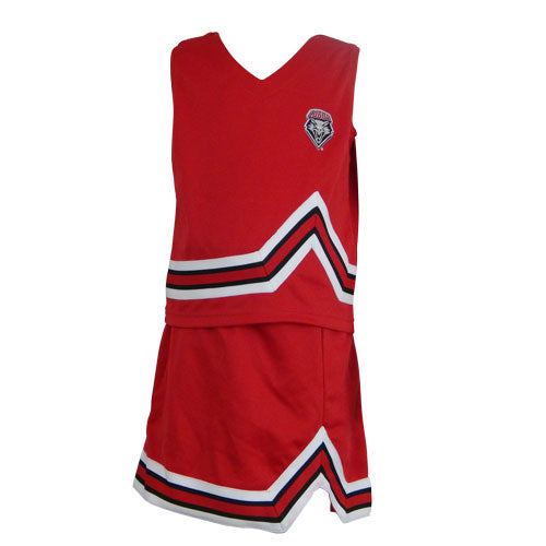 Red UNM Shield Toddler Cheer Dress