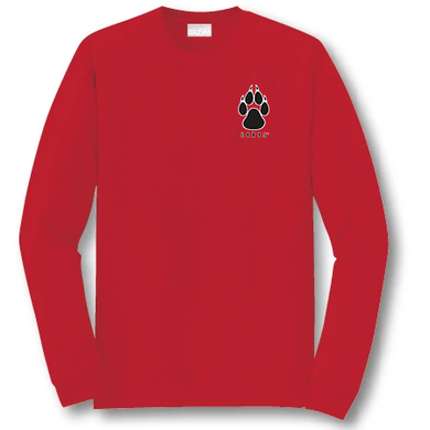 Red Lobo Paw Long-Sleeve T-Shirt - Adult