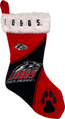 Lobos Red & Black Holiday Stocking