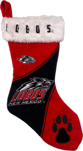 Lobos Red & Black Holiday Stocking