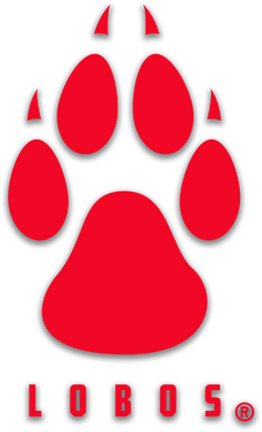 Lobos Paw Window Decal - Red
