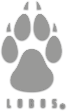 Lobos Paw Window Decal - Silver