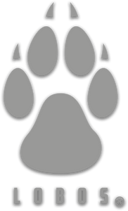 Lobos Paw Window Decal - Silver