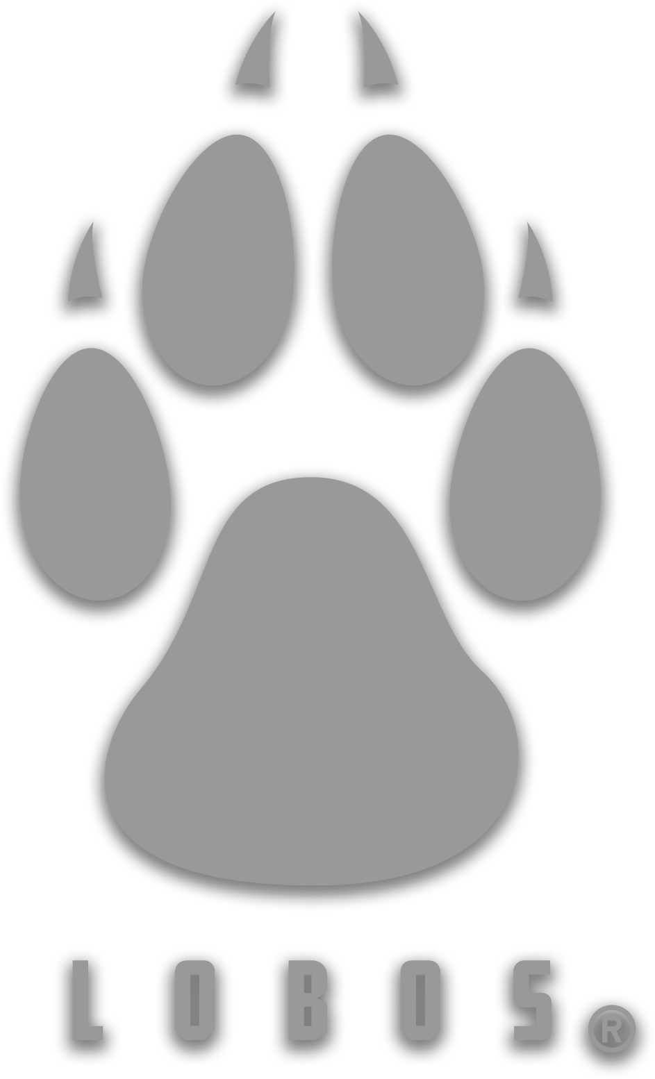 Lobos Paw Window Decal - Silver
