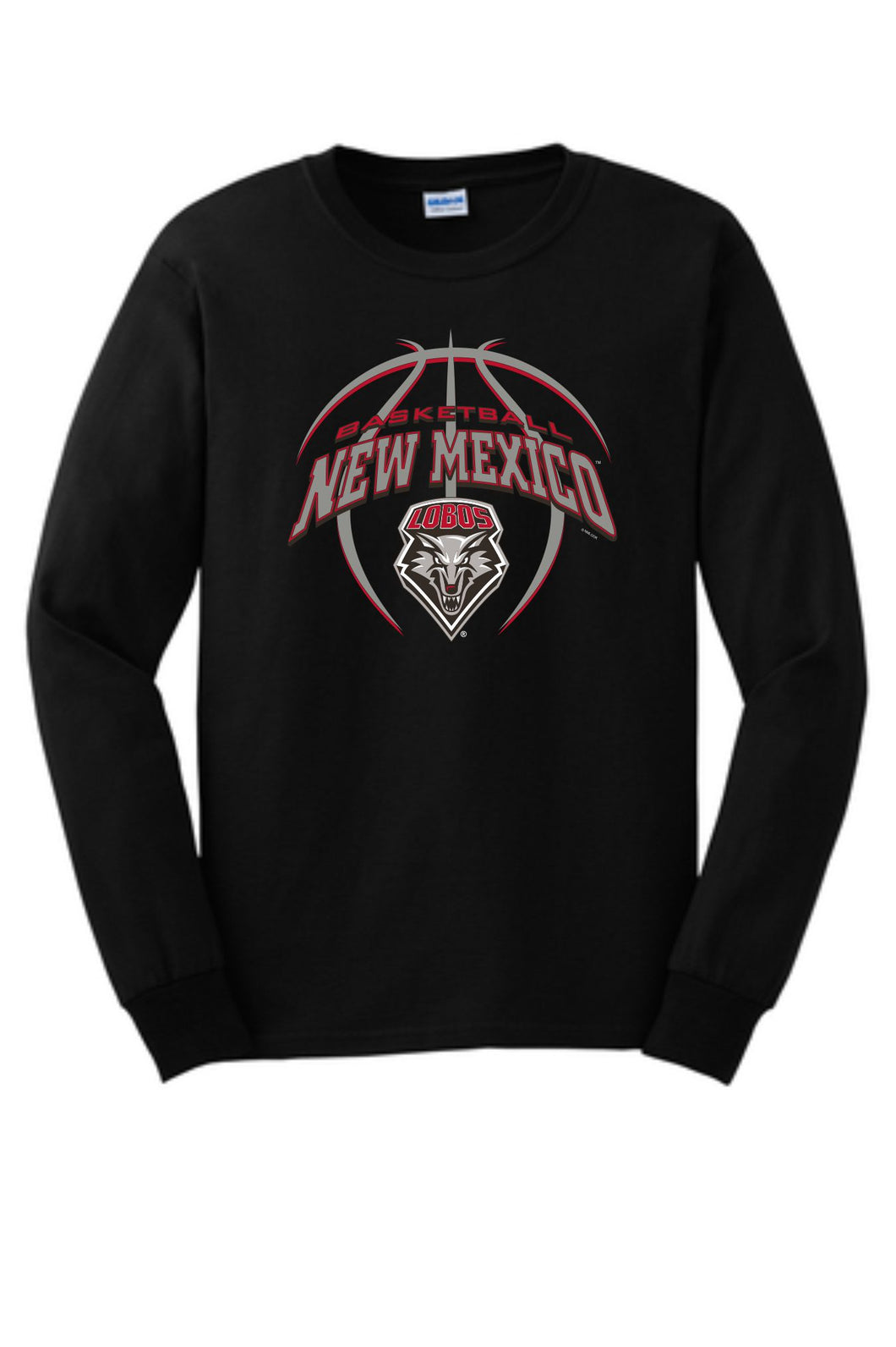 New Mexico Basketball Black Long Sleeve Tee