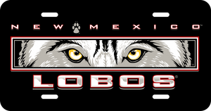 UNM "Lobo Eyes" License Plate