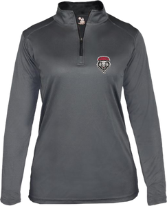 Gray Lobo Shield Ladies Performance 1/4 Zip