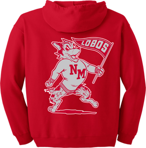 1948 Lobos Red Zip Hood