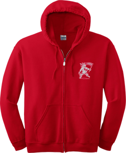 1948 Lobos Red Zip Hood