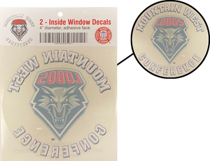 Lobos Mountain West Conference Inside Window Decal - 2 Pack
