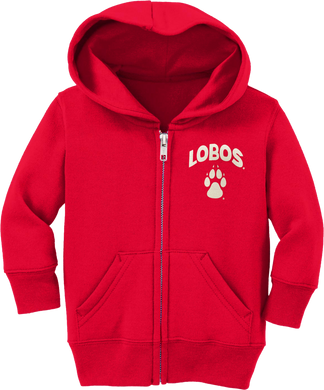 UNM Lobos Paw Infant Zip Hood