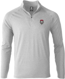 Light Grey Performance 1/4 Zip with Shield