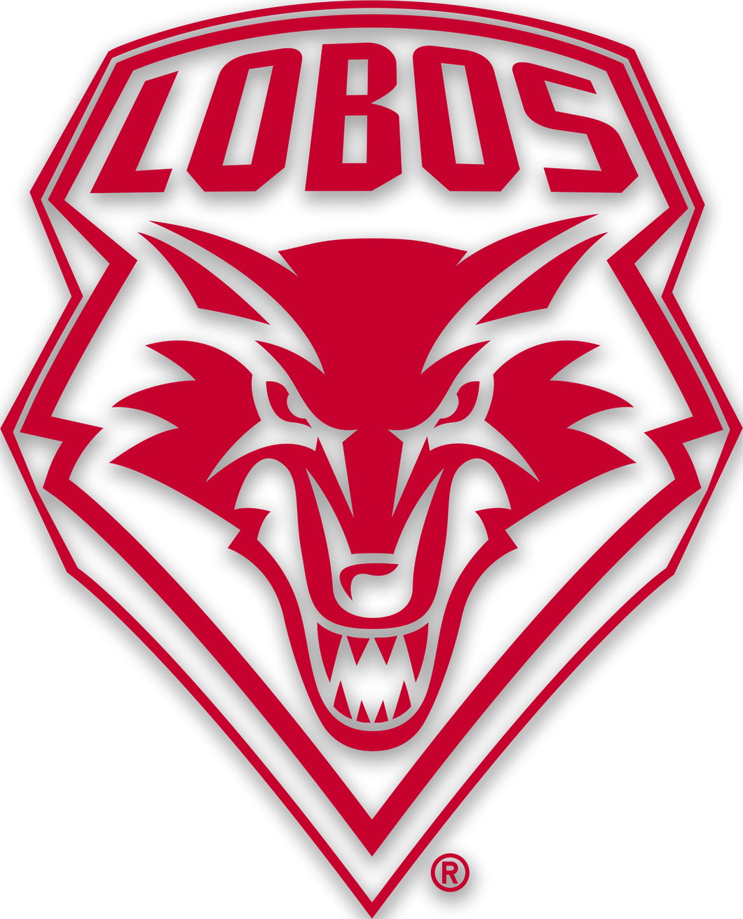 Lobos Shield Window Decal - Red