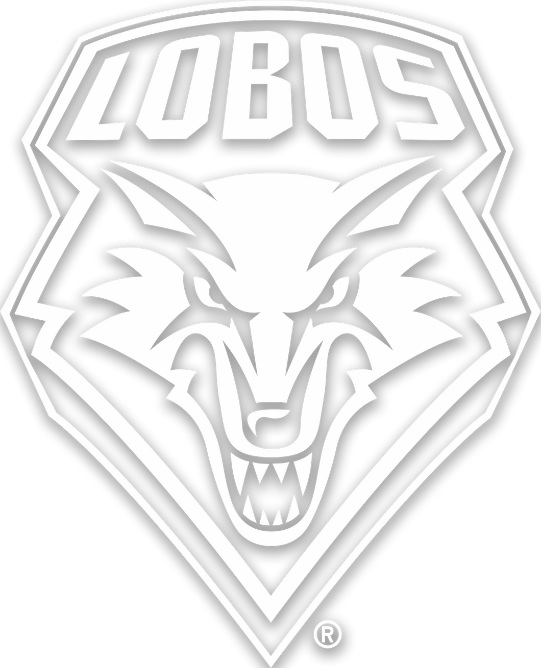 Lobos Shield Window Decal - White