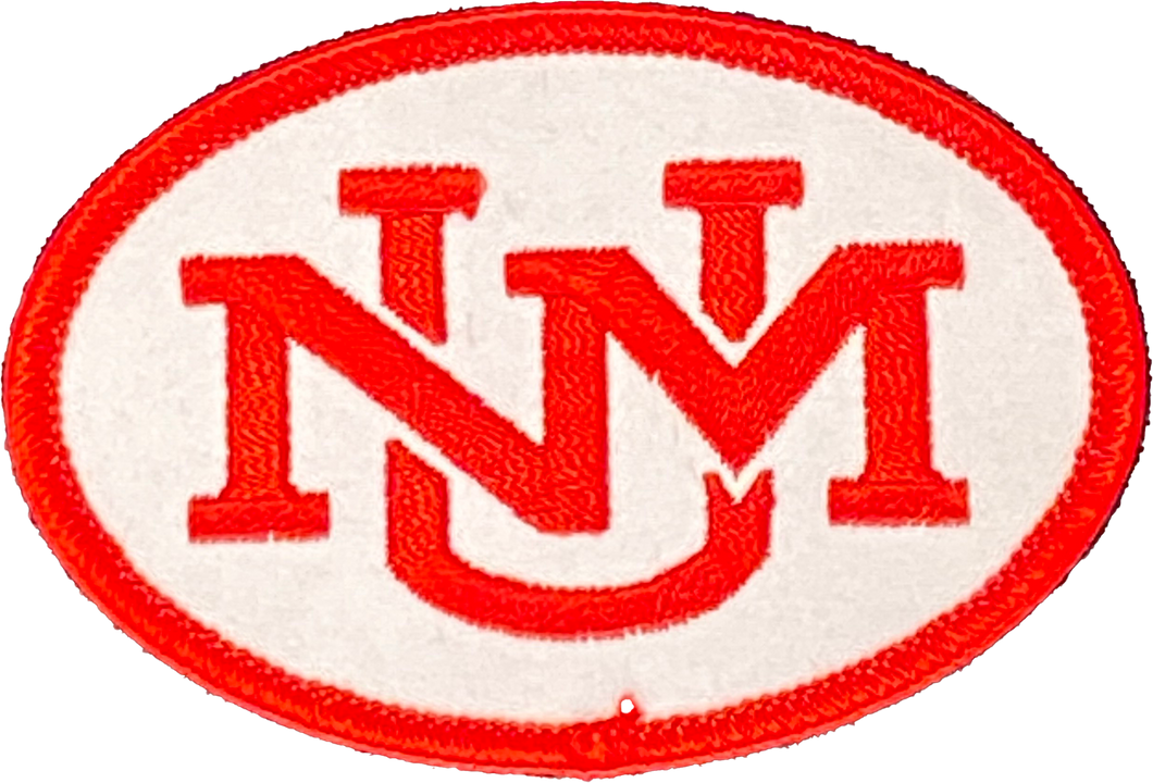 Vintage UNM New Mexico Lobos Iron-On Embroidered Patches - 3 X 2.5 Inches (Lot Of 2)