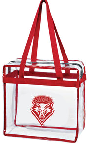 UNM Clear Stadium Bag with Zipper