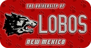 UNM Lobos "20th Century" License Plate