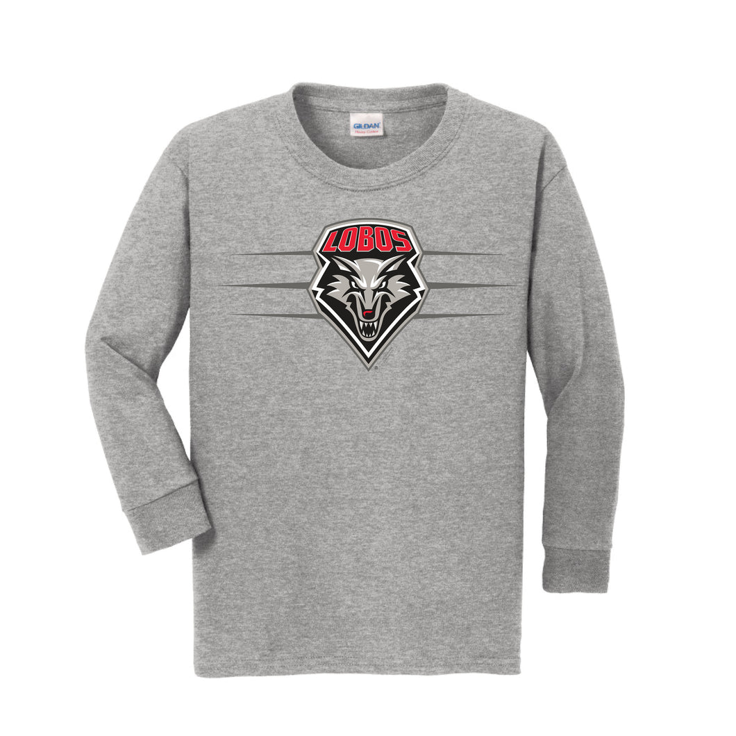 Gray Lobos Long-Sleeve Performance Tee