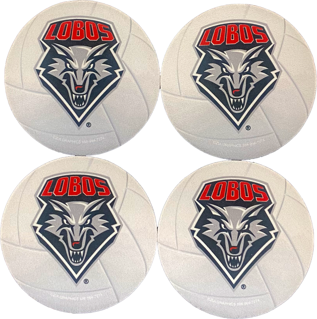 Lobo Sports Sublimated Coasters (4pk): Volleyball