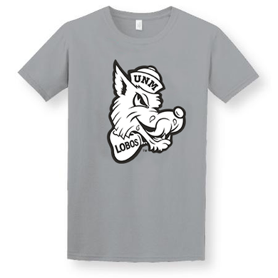 Grey T-shirt with Retro Lobo