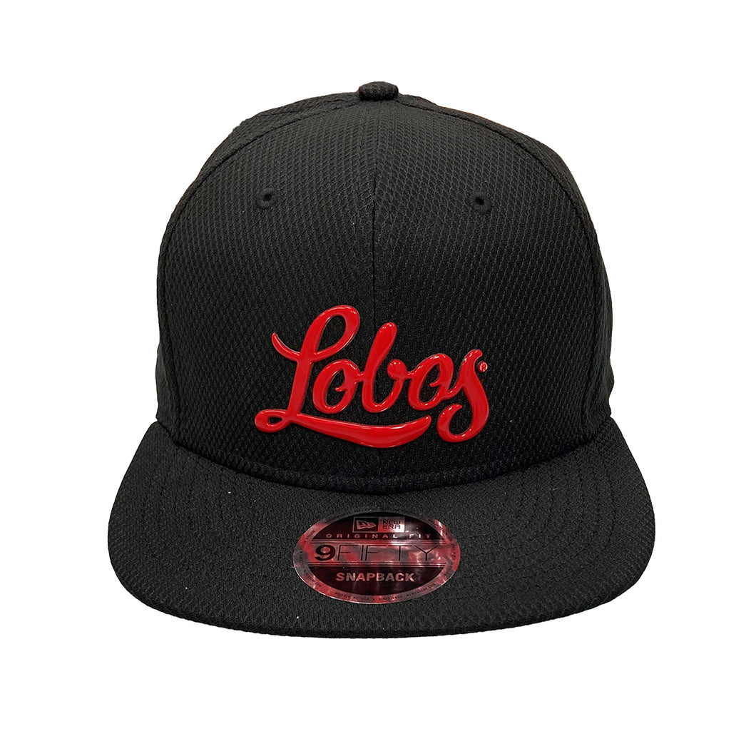Black and Red Lobos Cap