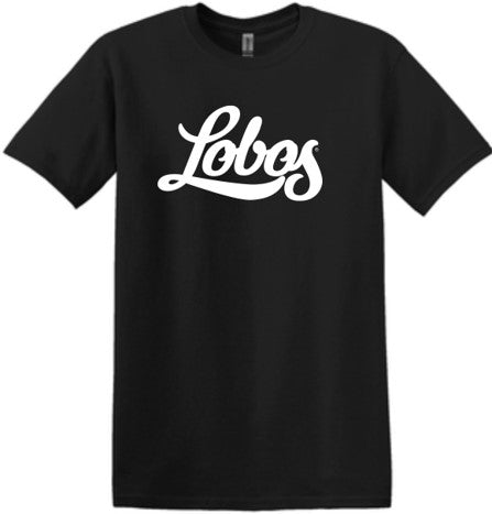Lobos Script Black T-Shirt