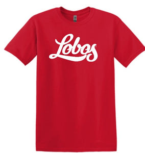 Lobos Script Red T-Shirt