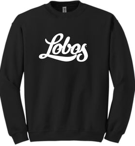 Lobos Script Black Crew Sweatshirt